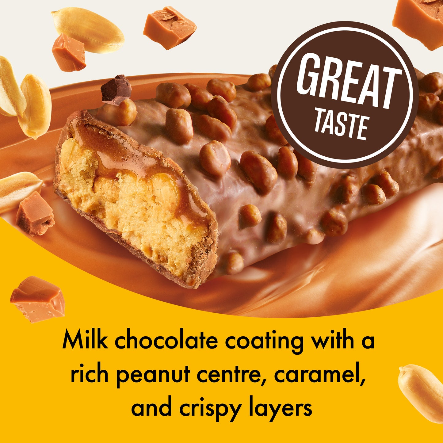 Barre Protéinée Saveur Chocolat, Cacahuètes & Caramel